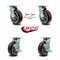 Service Caster 6 Inch Polyurethane Caster Set with Roller Bearings 2 Swivel Lock 2 Brake SCC SCC-30CS620-PPUR-BSL-2-TLB-2 - alternate 7